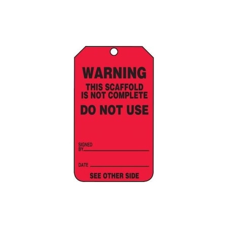 Accuform Plastic, 4 in Width, 0.15 in Height, , 5 PK TRS322PTM